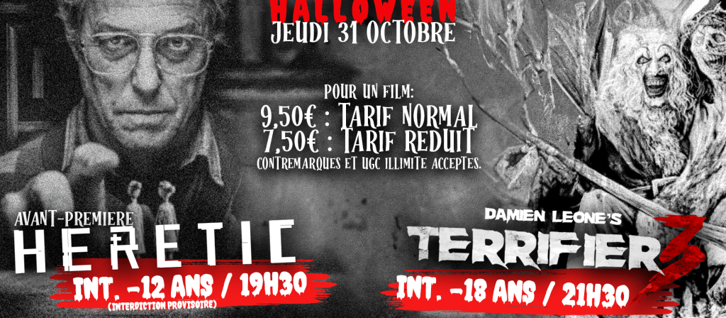 actualité Soirée Halloween : Avant-première de Heretic + Séance unique de Terrifier 3