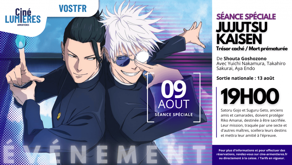 actualité Séance unique " JUJUTSU KAISEN : Trésor caché / Mort prématurée – Le Film"